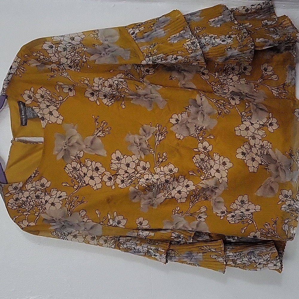 Mustard Yellow Floral Blouse